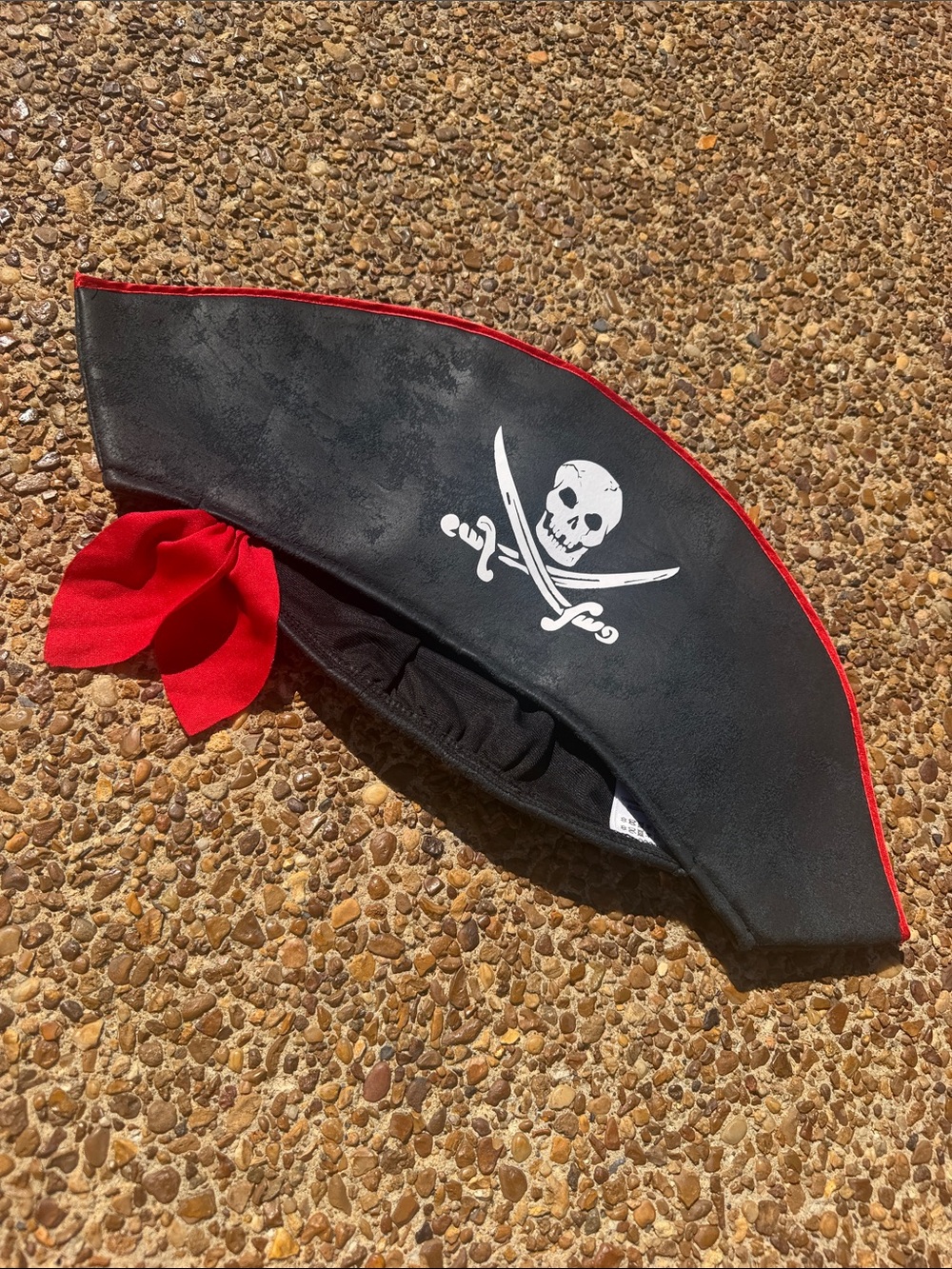 Kids Pirate Hat with Skull and Crossbones - Black and Red